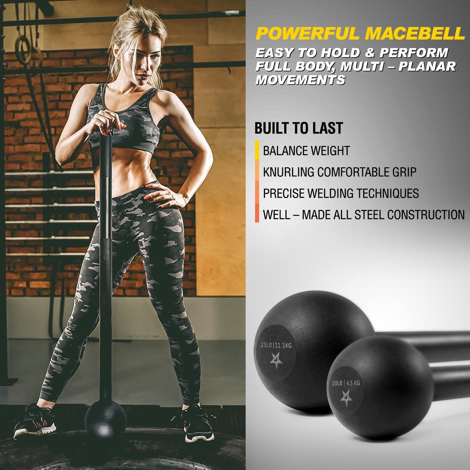 Unleash Your Strength with  Steel Mace Bells – Perfect for Full Body Workouts & Rehabilitation! 💪✨ Available in 5-30 lbs for Everyone!