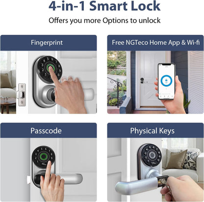 Unlock Your Home with the  Smart Biometric Fingerprint Door Lock - Now with Wifi, Keypad, and Bluetooth! 🔐✨