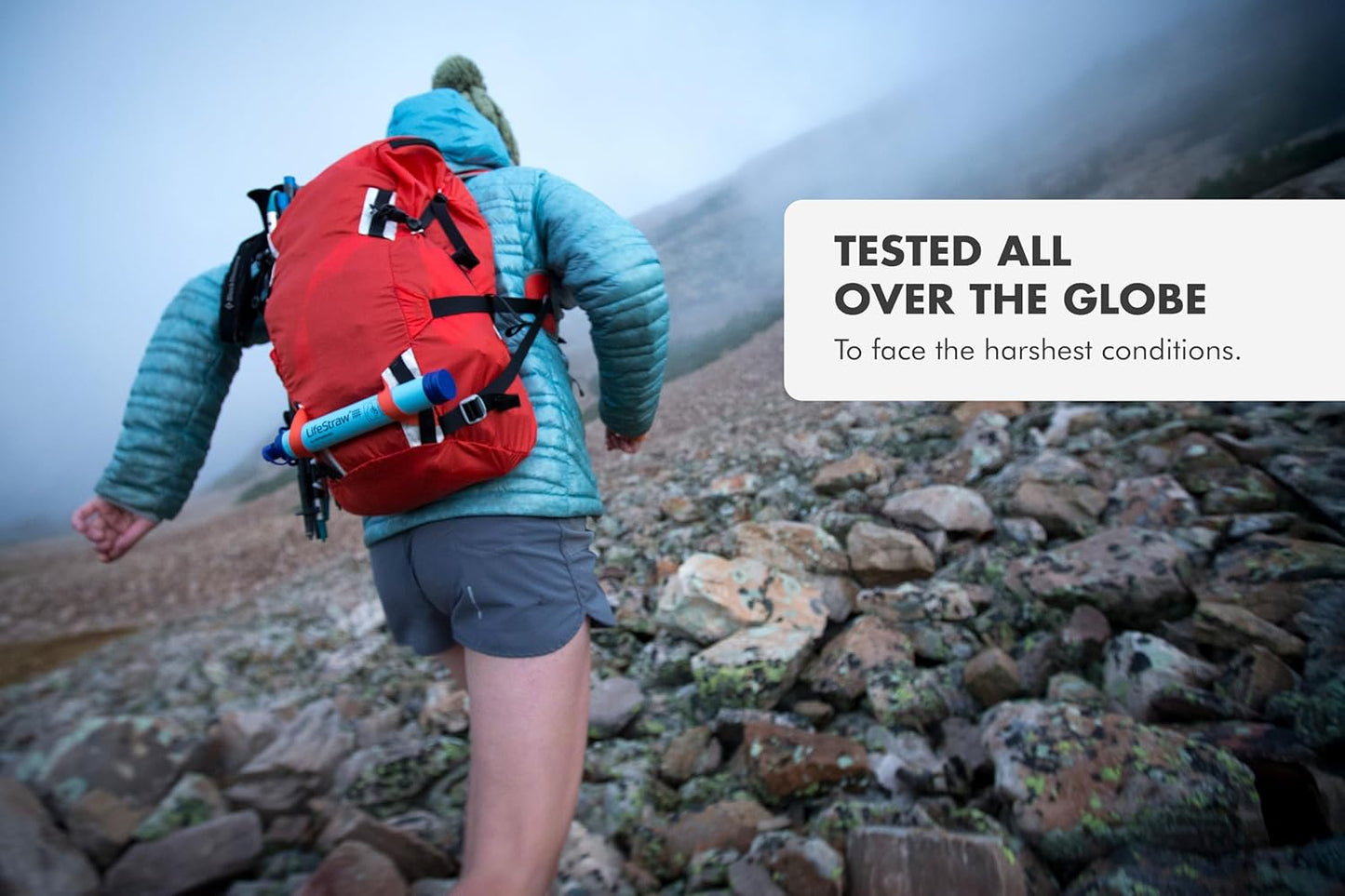 Personal Water Filter for Hiking, Camping, Travel, and Emergency Preparedness