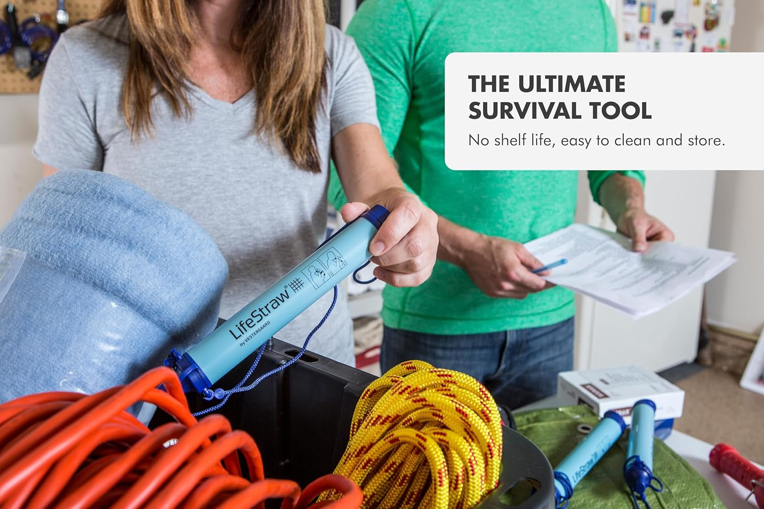 Personal Water Filter for Hiking, Camping, Travel, and Emergency Preparedness