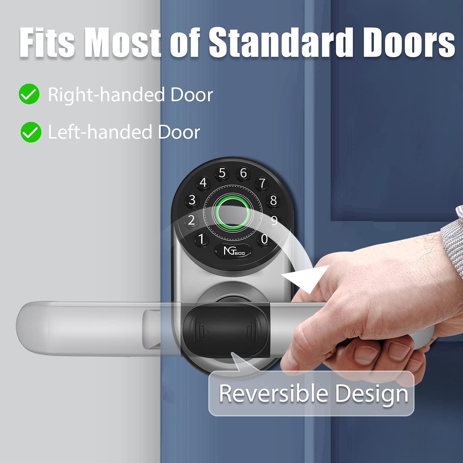 Unlock Your Home with the  Smart Biometric Fingerprint Door Lock - Now with Wifi, Keypad, and Bluetooth! 🔐✨